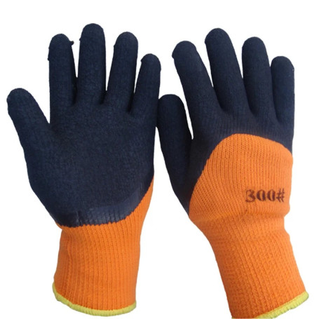 Утепленные акриловые перчатки с латексным покрытием 3\4