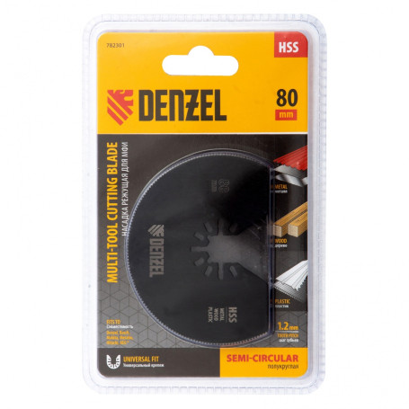 Cutting nozzle for MFIs semicircle, HSS, for metal and wood, 80 mm x 1.2 mm, small Denzel tooth