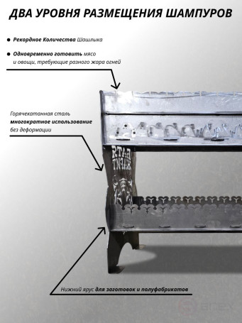 Мангал разборный складной многоразовый "Батя жарит"