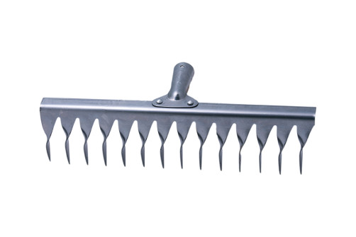 Riveted rake with twisted tooth GC-10 b/h, stainless steel 2.0 mm