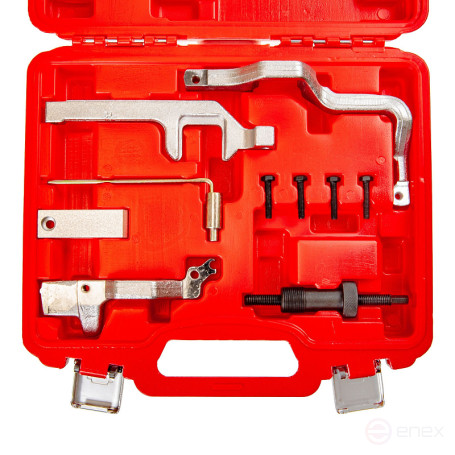 A set of clamps for maintenance. engines ER-86727 BMW,Citroen,Peugeot MINI,PSA 10pr (1.4,1.6,1.4VTi,1.6VTi 16V), in EUREKA case /1