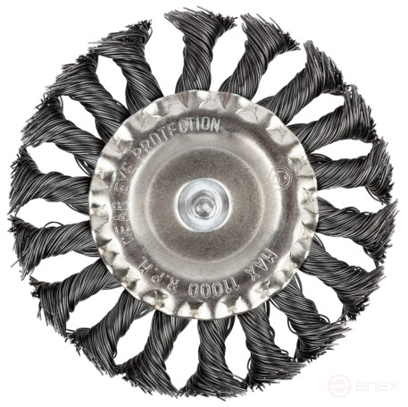 Straight disc corkscrew, with stud, 100 mm twisted steel wire