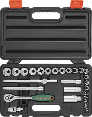 S68H3126S 3/8" DR Super Tech Socket Head Set, 26 pieces