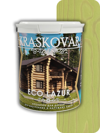 Impregnation for wood Kraskovar Eco Lazur Pistachio 9 l.