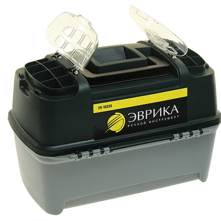 Ящик универсальный ER-10333 с контейнером, лотком и 2 органайзерами на крышке 295х170х190 мм ЭВРИКА /1/3