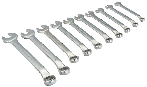 Набор комбинированных изогнутых гаечных ключей 8 - 19 мм, 10 шт