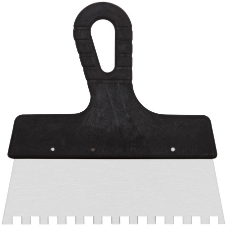 Шпатель фасадный нержавеющий зубчатый 200 мм/зуб 8 мм