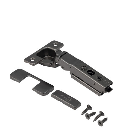 Patch loop with door closer 45mm h0 clip-on AKS PLUS 3D narrow black (self-tapping screws, plugs)