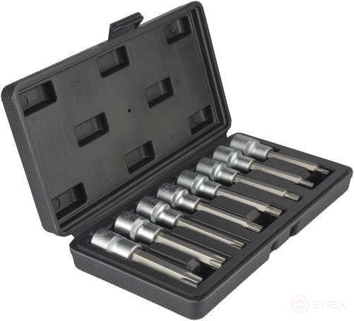 Набор головок (DR1/2"; вставка TORX; 8пр) в кейсе (Т20-Т60 L=100mm) (АвтоDело) 39600