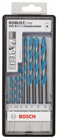 Robust Line set of 7 universal drills CYL-9 Multi Construction 5; 5,5; 6; 6; 7; 8; 10 mm