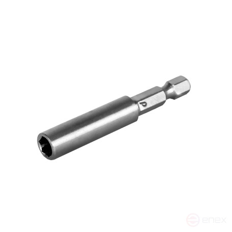 Удлинитель ПРАКТИКА магнитный держатель 60 мм для бит 1/4" цельнотянутый, (1шт), блистер (036-605)