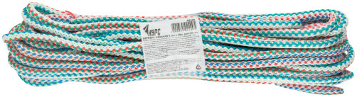 Веревка вязаная полипропиленовая, 8 мм х 20 м, р/н= 300 кгс