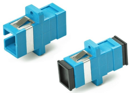 FA-P11Z-SC/SC-N/BK-BL Optical pass-through adapter SC-SC, SM, simplex, plastic housing, blue, black caps