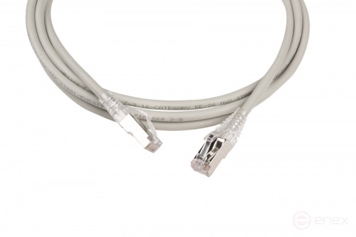 WRline WR-PC-RJ45-FTP-5E-2-GY Patch Cord F/UTP, category 5e, 2xRJ45, shielded, grey, LSZH, 2m