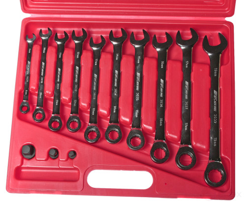 Набор ключей комбинированных 8-19мм трещоточных 13 предметов в кейсе JTC
