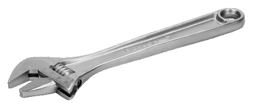 Adjustable chrome-plated wrench, length 155/grip 20 mm