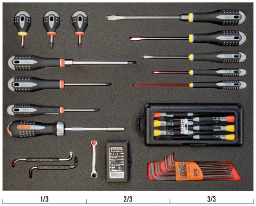 Fit&Go Set of screwdrivers and bits in a box, 66 items