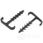 Дюбель хомут ЭРА NO-225-226 Т-образный 6-12мм чёрный (10 штук)