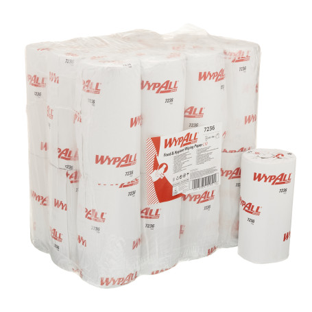 WypAll® L10 Протирочный материал для пищевой промышленности и общей очистки - Компактный рулон / Белый /1 слой F2 (24 Рулонов x 165 листов)
