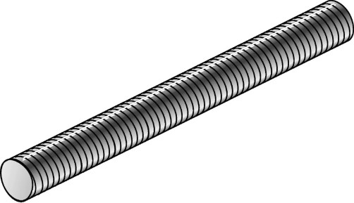 Threaded stud M16 L-450 mm with nuts (Avtodor) 40919