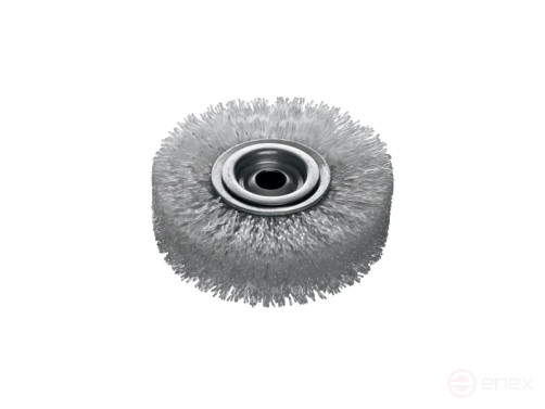 Cylindrical corrugated brush, D100 mm, width 25 mm, nylon RA 0.80 mm, landing hole 12 mm