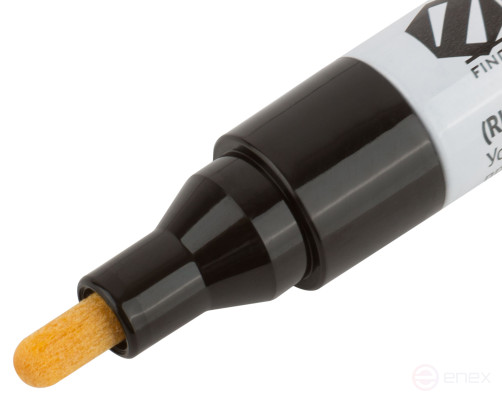 Маркер строительный с жидким красящим составом, алюминиевый корпус, черный