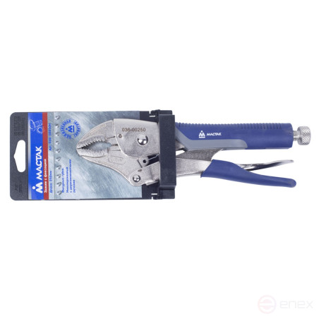 Clamp with a lock of 250 mm, with rounded jaws MASTAK 036-00250H