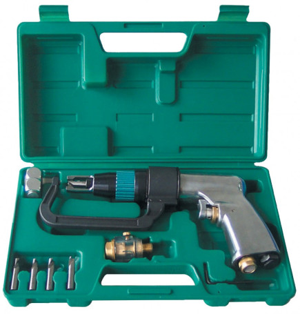 JAD-1015K Pneumatic Drill Set for Removing Welding Point 1800 rpm. with accessories, 9 items