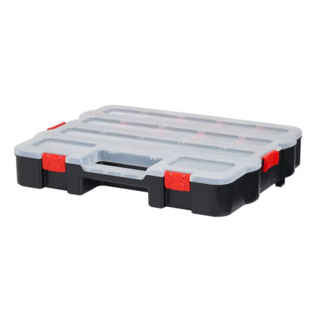 Plastic organizer with a DUEL handle, stackable, changeable 18 compartments, PX.03