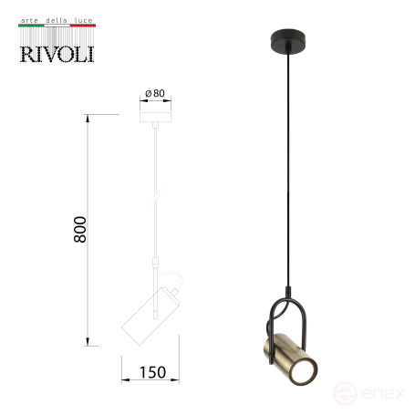 Pendant lamp Rivoli Elfriede 3101-201 1 * GU10 25 W modern ceiling