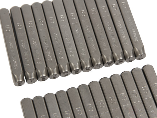 Cyrillic letter stamps 5mm (HRC 60+-2 degrees. DIN 1451) JTC