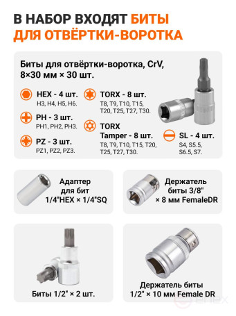 Набор ручного инструмента BORT BTK-215