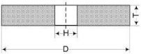 Круг шлифовальный прямого профиля, тип 1, 150-13-32, 14A