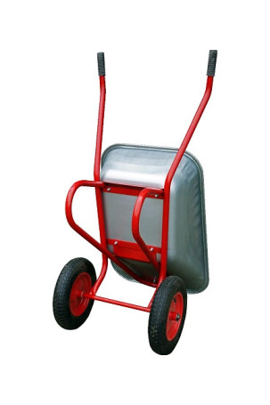 Industrialist 2-wheeled galvanized wheelbarrow, 110 liters (pneumatic wheel)