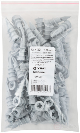 Dowel "Driva" 12 x 32 (packing 100 pcs.)