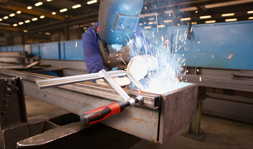 GZ10-2K All-metal clamp 100/60, force: 6 kN, with 2-component handle