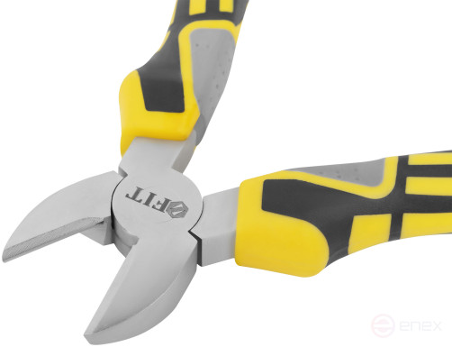 Smart side cutters, tricolor rubberized handles, 190 mm nickel coating