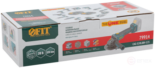 Angle grinder acc. 20 V; 3500/8500 rpm; ClC 125 mm; 1.7 kg; 2 rotation speeds; brushless, without battery; box.