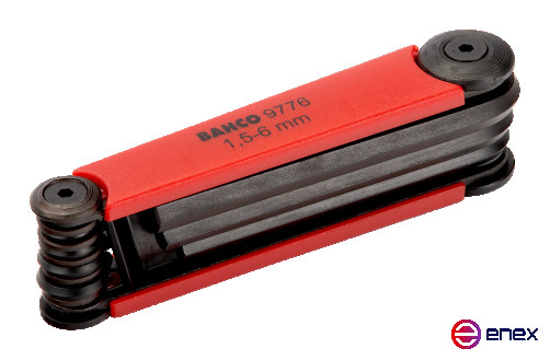 Набор шестигранных складных Г-образных ключей 1,5 - 6 мм, 7 шт