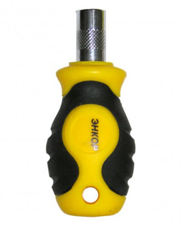 Short screwdriver with 1/4" inserts, 8 pieces