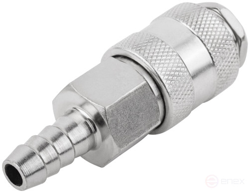 Quick-release adapter with 10 mm herringbone shut-off valve