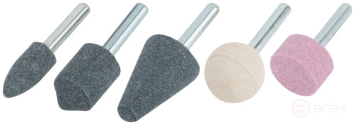 Abrasive balls for metal, 5 pcs., shank 6 mm