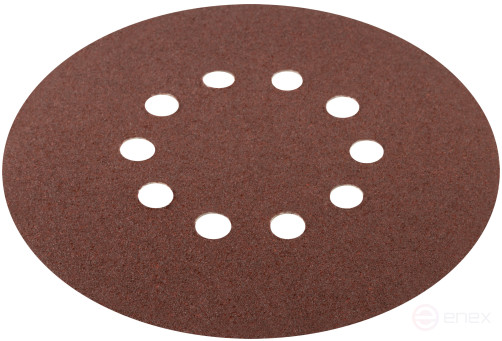 Круги шлифовальные с отверстиями (липучка), алюминий-оксидные, 225 мм, 5 шт. Р 40