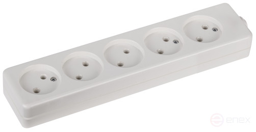 Block ERA K-5 5 sockets without grounding white