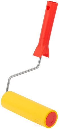 Rubber pressure roller for rolling wallpaper, handle 6 mm, 150 mm