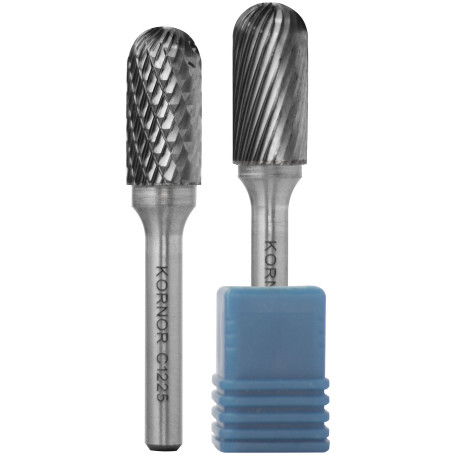 Борфреза KORNOR сфероцилиндрическая C1225BM06L, двойная насечка L-150 мм