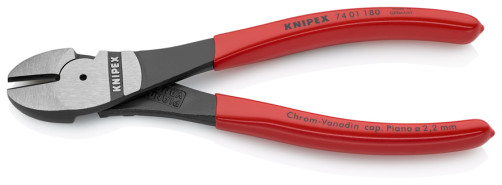 The side cutters are special. powerful, cut: provol. cf. Ø 3.8 mm, solid. Ø 2.7 mm, royal. string Ø 2.2 mm, L-180 mm, black, 1-K handles