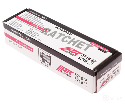 Ключ трещотка пневматический 3/8" 38Нм 90PSI 300об/мин. 133мм усиленный JTC