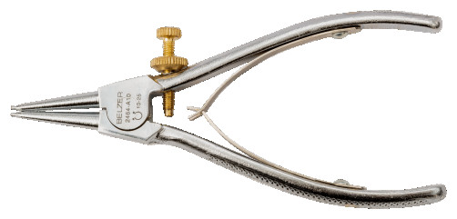 Съемник для наружных стопорных колец с прямыми губками и хромированным покрытием 3–10 мм
