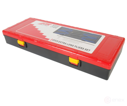 A 4-piece set of locksmith and assembly tools (elongated pliers) in a JTC case